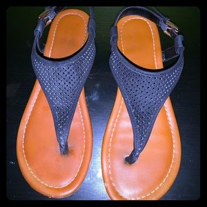 Black thong sandals